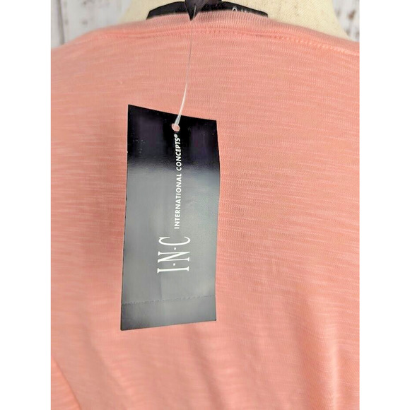 Inc International Concepts Women's Side-Ruched T-Shirt Size XL First Blush - Picture 3 of 3